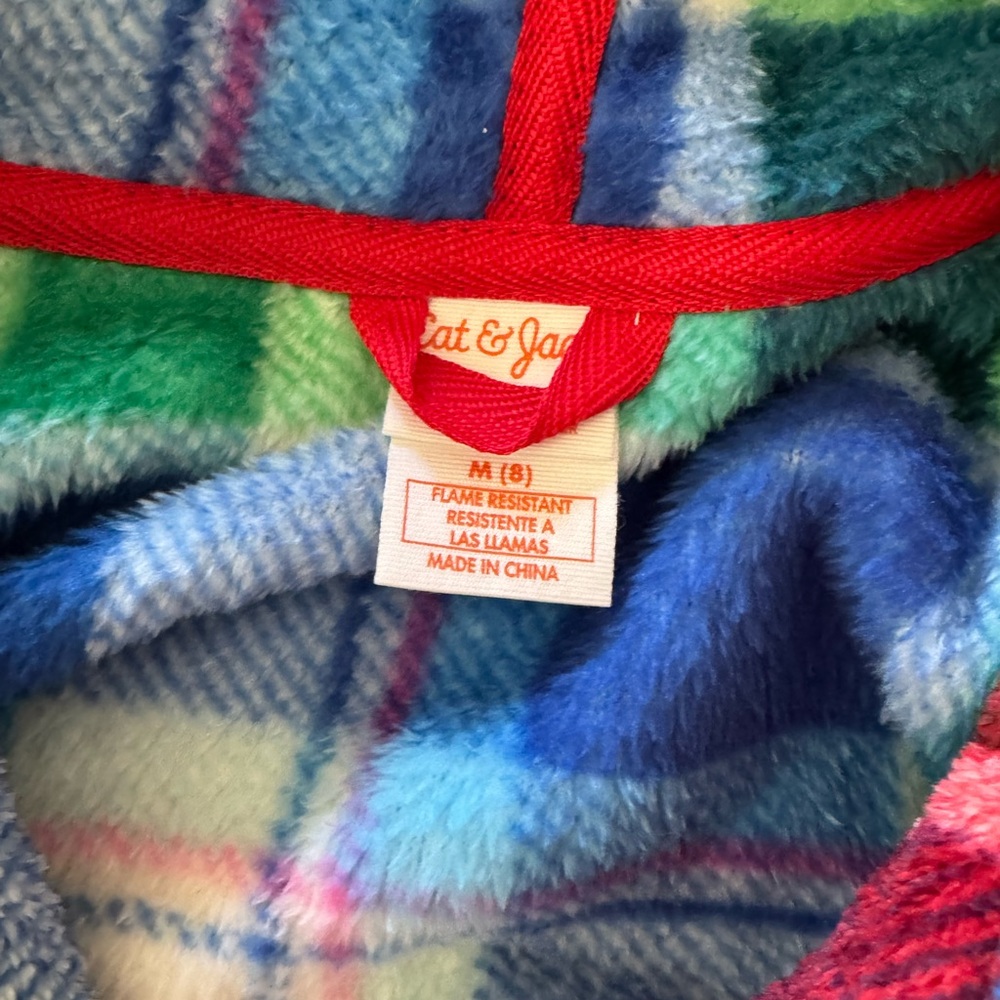Cozy Plaid Girls Robe - Picture 2 of 3